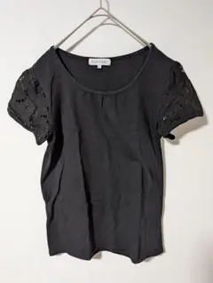 CLOSSHI【L】半袖　カットソー　トップス　無地　ブラック