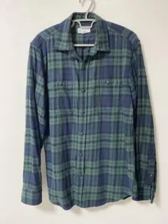 GAP 緑と紺のチェック ネルシャツ Sサイズ 綿100% GAP長袖シャツ