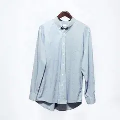 ユニクロ ギンガムチェックシャツ XL 綿100% ブルー メンズ