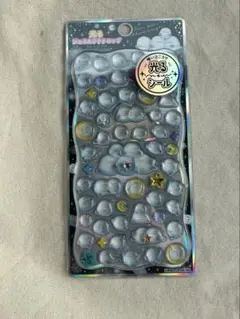 光るジュエルプチドロップシール　ストーン付き　シマエナガ