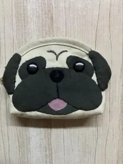 パグ　ミニポーチ　Lサイズ　 ベロ出し仕様