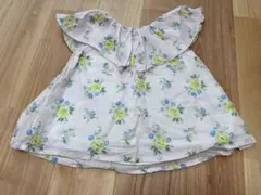 petit main花柄フリルトップス 90