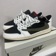 【極美品】NIKE Travis Scott スニーカー 27cm 黒 オリーブのサムネイル