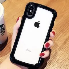 iphoneケース カバー ブラック シンプル 防塵 保護 フィット 滑らない