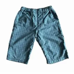 ファミリア 110 リバーシブル ハーフパンツ チェック デニム チェック 
