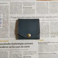 ボックスコインケース　栃木レザー　ハンドメイド