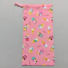 縦長巾着　給食袋　お箸袋　ランチョンマット袋　ハンドメイド　スイーツ　入園　入学