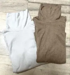 ユニクロ　レディース　ヒートテックフリースタートルネック長袖2色セット