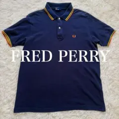 【美品】FRED PERRY 半袖ポロシャツ 大きいサイズ 鹿の子 リブライン