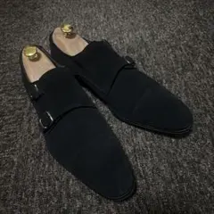 REGAL ブラックスエード ダブルモンクシューズ