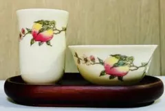 桃の花デザイン　中国茶器セット　台湾茶器