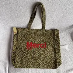 Merci Paris メルシーパリ新品レオパード柄 トートバッグ大のサムネイル