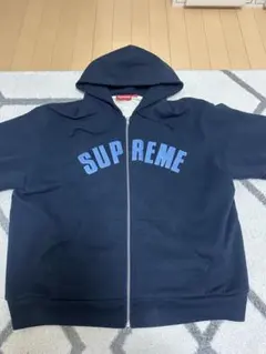 SUPREME ネイビー フード付きパーカー