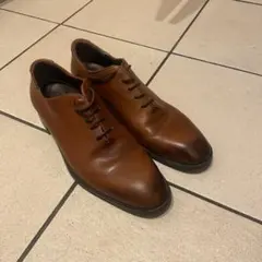 ZARA ブラウンレザー ドレスシューズ レースアップ