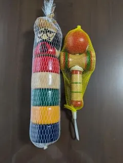 木製だるまおとしと木製けん玉20センチセット