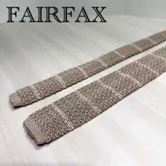 フェアファックス☆ニットタイ☆アイボリー☆ベージュ☆ボーダー☆492