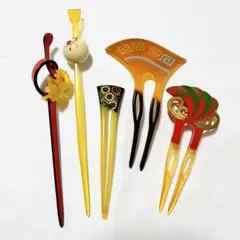 【中古】簪 髪飾り いろいろ べっ甲風