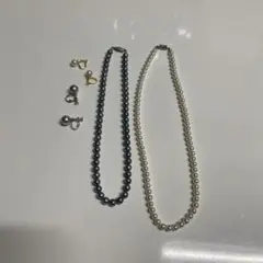 装飾品 パールネックレス イヤリング セット