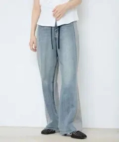 新品未使用　ジーナシス　スウェットコンビデニムパンツ