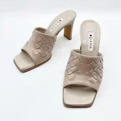 美品 DIANA ダイアナ メッシュ 本革 ミュール サンダル M ベージュのサムネイル
