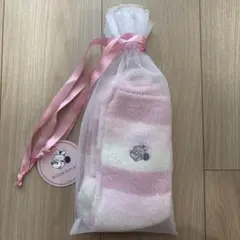 ミニーマウス ルームソックス ピンク ボーダーのサムネイル