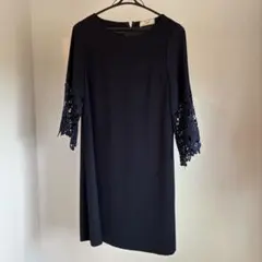 Koila ネイビー レース袖 ワンピース