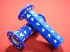汎用 六角グリップ 星柄 青 スターグリップ 汎用グリップ 新品 星柄グリップのサムネイル