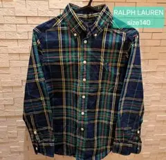 【新品・未使用】RALPH LAUREN チェック柄長袖シャツ 140