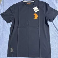 GIORDANO クマデザイン Tシャツ ネイビー S-Lのサムネイル