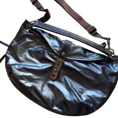 LA BAGAGERIE ショルダーバッグ 光沢のあるダークブルーのサムネイル
