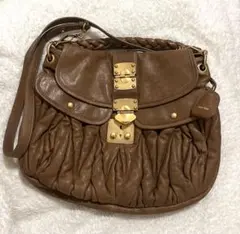 2000s MIUMIU studs all leather tote bag - メルカリ