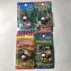 ご当地キティ　飛騨路、馬籠宿限定　ファスナーマスコット４種セット