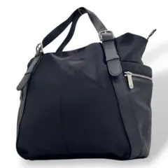 美品　アニエスベーボヤージュ　トートバッグ　黒　ハンドバッグ　A4収納　s94