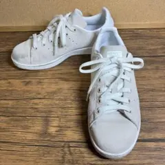 （K25889）アディダス スタンスミス 22.5㎝ スエード ベージュ