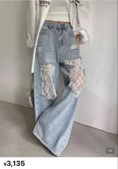 SHEIN ダメージデニム【完売品】