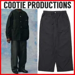 極美品 COOTIE リップストップ チェックイージーパンツ ブラックM ワイド