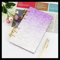 アクリルバインダー リング 韓国 透明波板 saving 貯金 紫 1ce