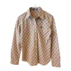 【美品】バーバリーブルーレーベル ノバチェックシャツ ホースロゴ 刺繍 38