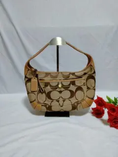 美品 コーチ COACH ワンショルダー ホーボー シグネチャー 10764