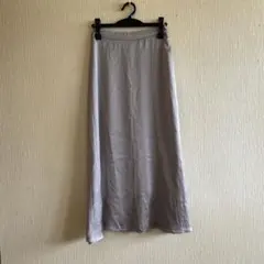 GLOBAL WORKグレージュ光沢✨フレアスカート