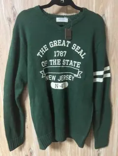 BACK NUMBER グリーン 長袖セーター X-LARGE