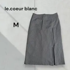 le.coeur blanc◆タイトスカート　レトロ柄　ひざ下丈　サイズ38
