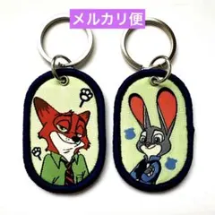 ディズニー ズートピア２ タグキーホルダー ニック ジュディ 2点セット セリア