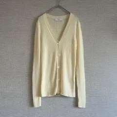 【美品】SLOBE IENA☆ウールVネックリブニット カーディガン アイボリー