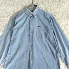【カルバンクラインジーンズ】薄い青 デニム ボタンダウン 長袖シャツ ポケット