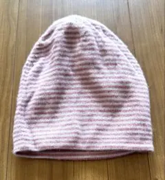 ピンク ストライプ ニット帽のサムネイル