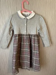 parentdream グレー チェック ワンピース　120