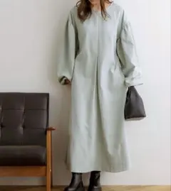 NOAHL　起毛ツイル２wayタックワンピース　まんちゃんコラボ