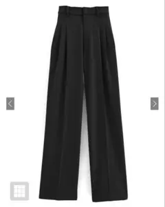 【GRL】タックセンタープレスストレートワイドパンツ