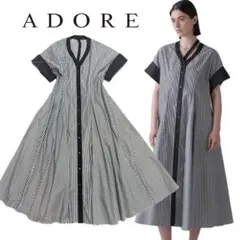 7.2万 極美品✨ ドライストレッチツイルワンピース 24年 ベルト 38 黒 